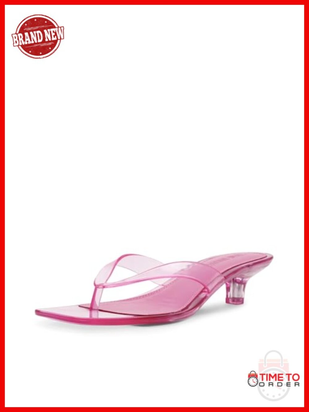 Steve Madden Tracie Kitten Heel Sandal Square Toe Slip On 2 Inch Heel